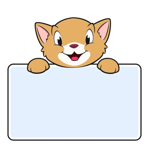 Banner de dibujos animados Cat — Archivo Imágenes Vectoriales