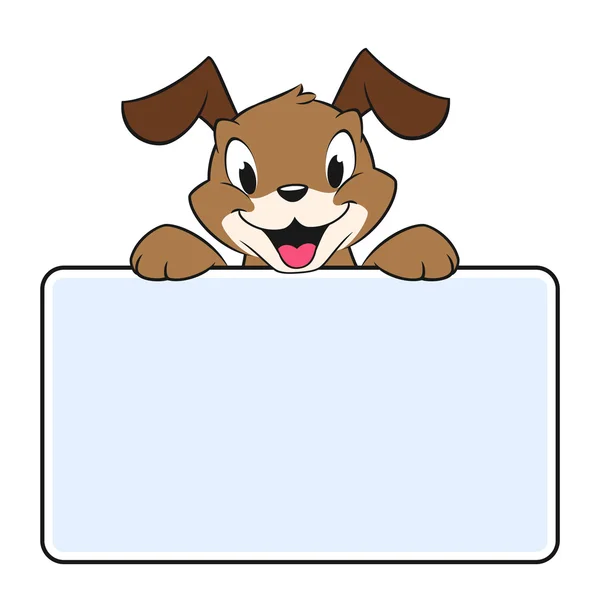 Perro de bandera de dibujos animados — Vector de stock
