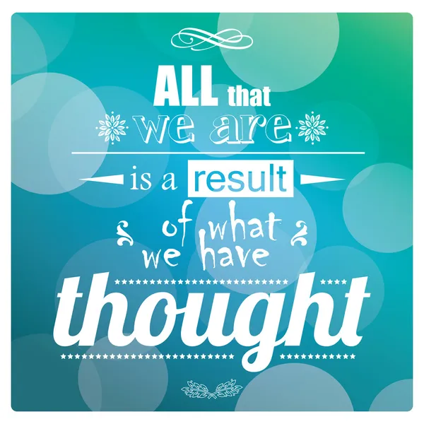 Quote, inspirational poster, typographical design, vector illustration — Stock Vector