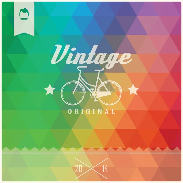 Vintage retro hipster etiket, geometrisch ontwerpelementen, typografie en vectorillustratie — Stockvector