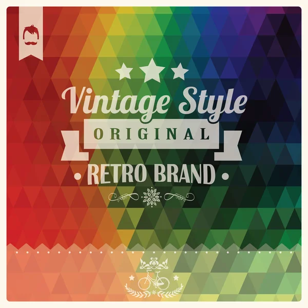 Vintage retro hipster etiket, geometrisch ontwerpelementen, typografie en vectorillustratie — Stockvector