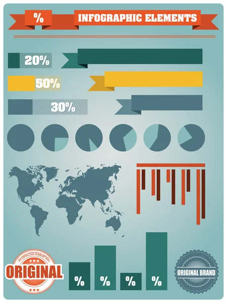 Raccolta di elementi infografici, vettore — Vettoriale Stock