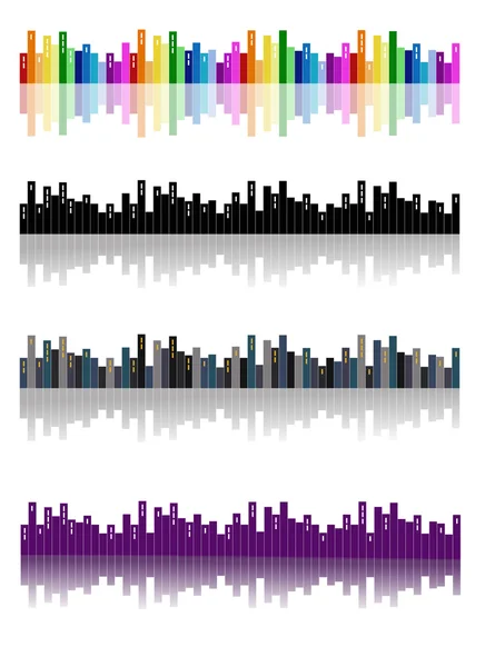 Ciudad horizonte, vector — Vector de stock