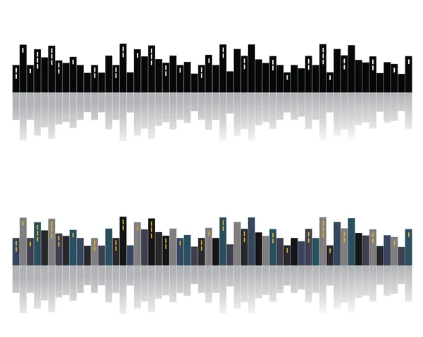 城市天际线、 矢量 — 图库矢量图片