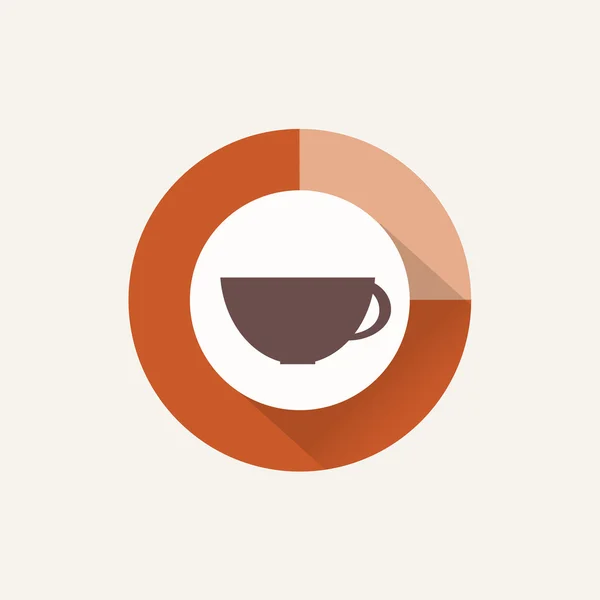 Kaffe tid, platt design, vektor — Stock vektor
