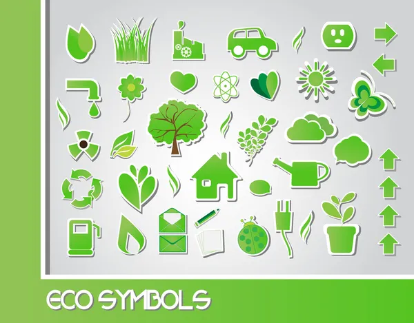 Eco symboly, vektor — Stockový vektor