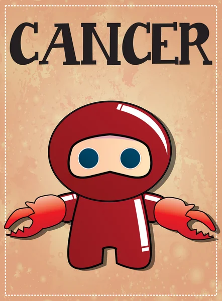 Cancer du signe du zodiaque — Image vectorielle