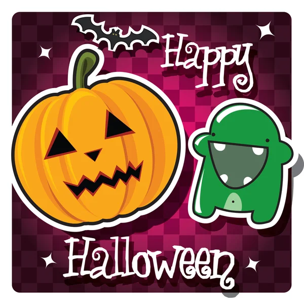 Gelukkige Halloween kaart — Stockvector