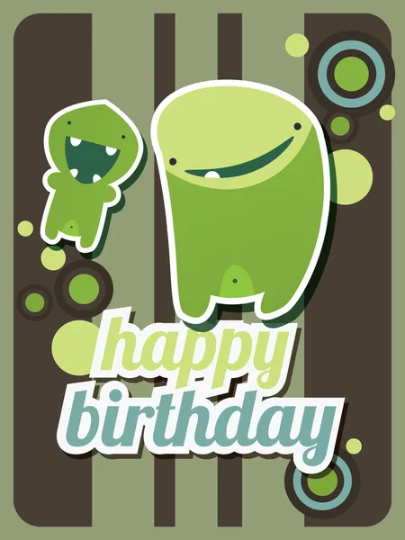 Tarjeta de cumpleaños feliz — Vector de stock