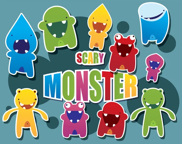 Colorful monsters — Stock Vector