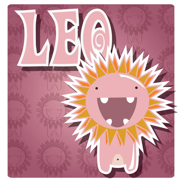 Zodiac sign Leo — Stock Vector