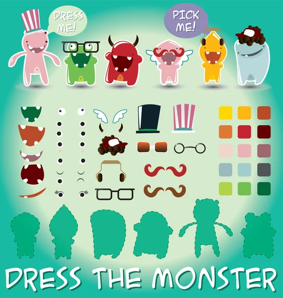 Little monsters — Stock Vector