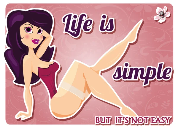 Life is simple — Stock Vector