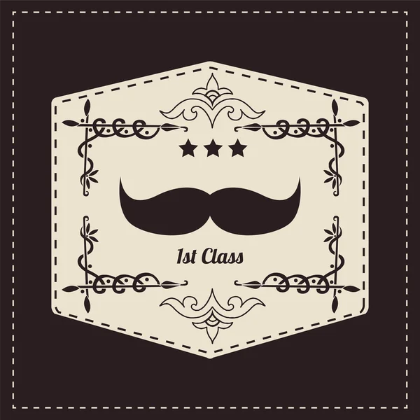 Hipster mustasch — Stock vektor