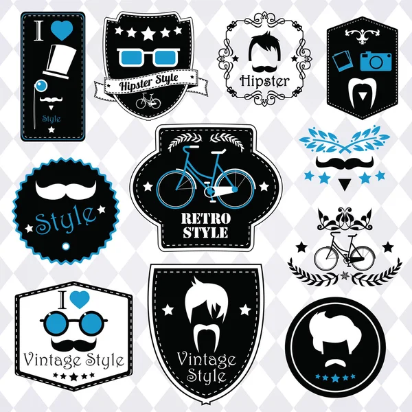 Hipster badges — Stock Vector