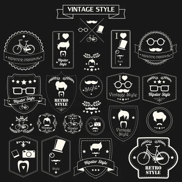 Vintage hipster etiketleri