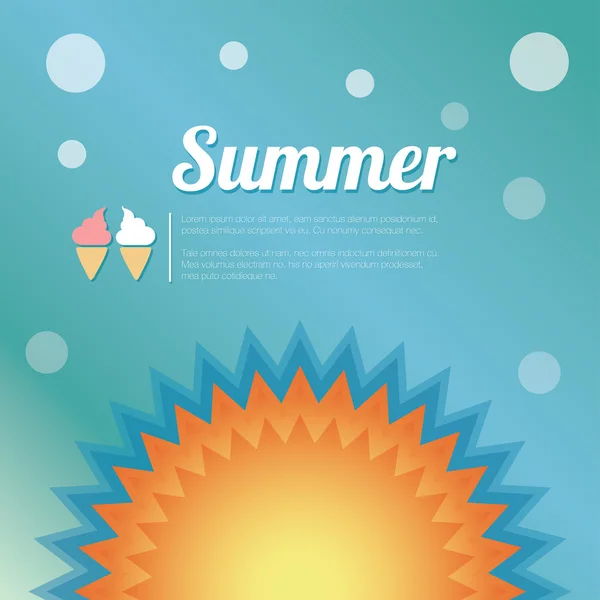 Tarjeta de verano — Vector de stock