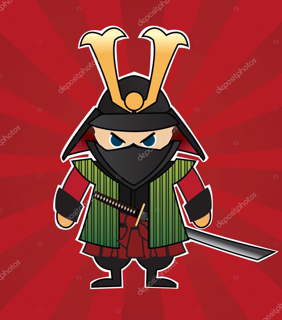 Japan samurai cartoon Vector Art Stock Images | Depositphotos