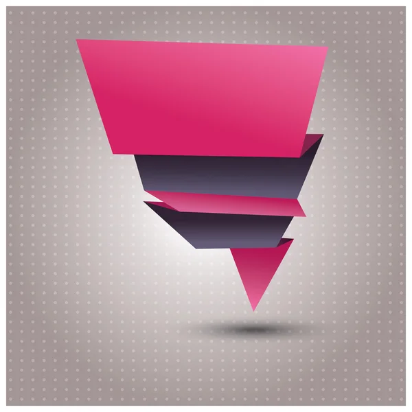 Banner vetorial de origami abstrato, ilustração vetorial — Vetor de Stock