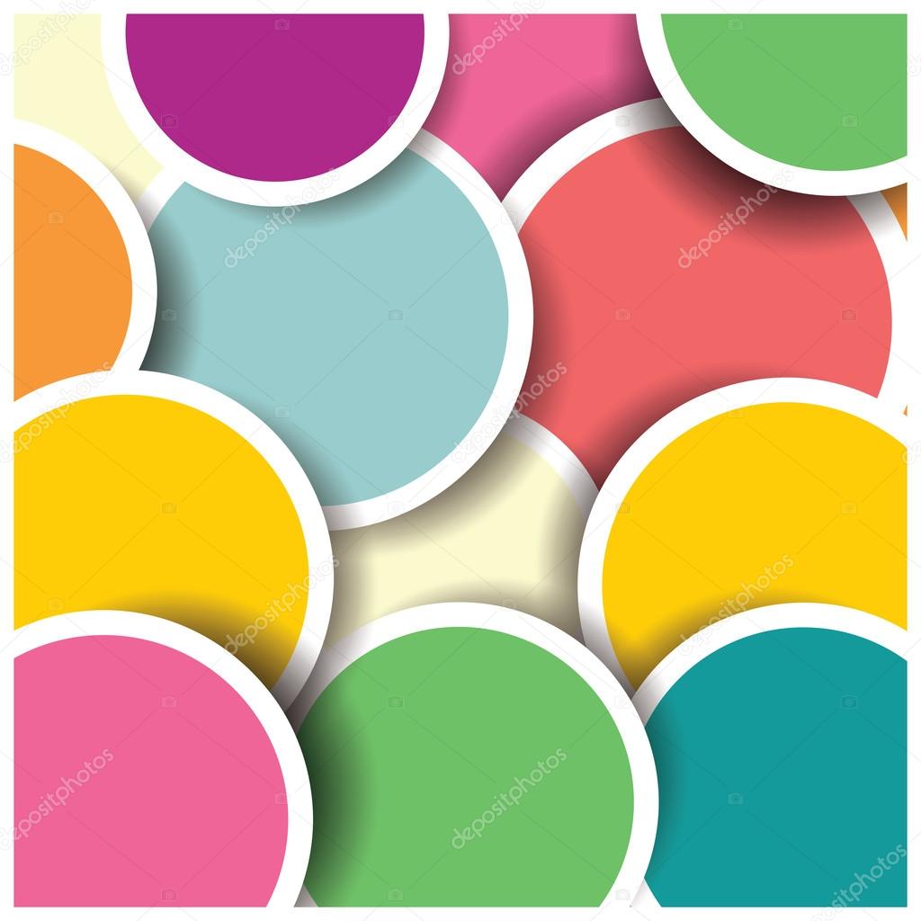 Abstract 3d circle background, colorful pattern design, vector illustration