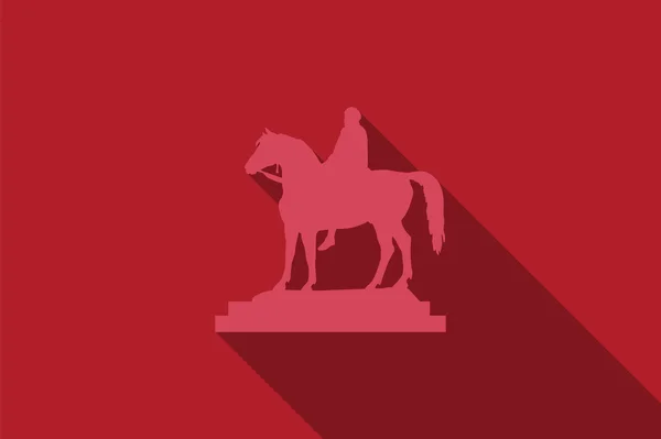 世界のランドマーク、ジョージ王の騎馬像 iv、トラファルガー広場、ロンドン、イギリス、ベクトル イラスト — ストックベクタ