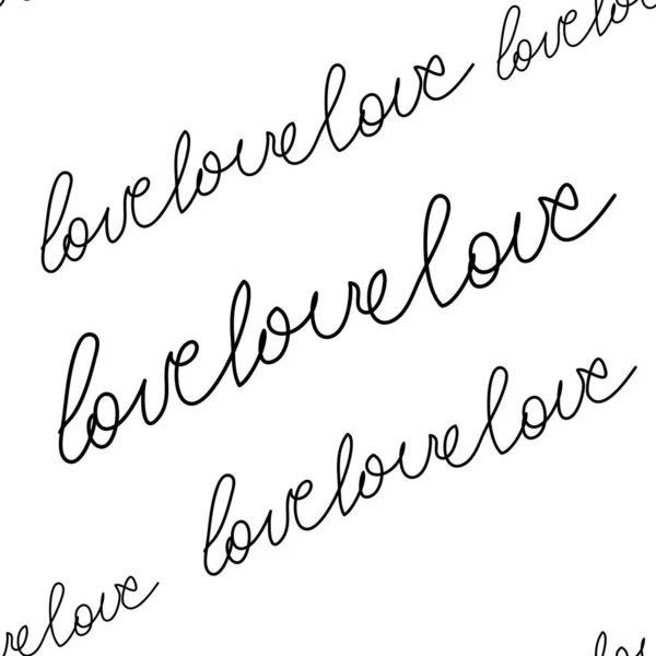 Love Text Seamless Pattern Text Backgrounds Applicable Printing Textiles Art — Stock Vector