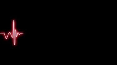 4k renkli kalp çizgisi neon ekran aşk işareti renkli soyut arkaplan 4k neon işareti