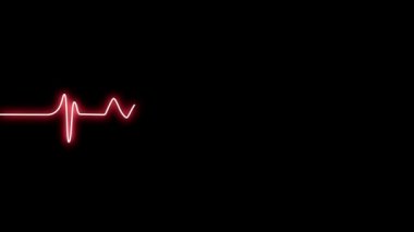 4k renkli kalp çizgisi neon ekran aşk işareti renkli soyut arkaplan 4k neon işareti
