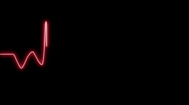 4k renkli kalp çizgisi neon ekran aşk işareti renkli soyut arkaplan 4k neon işareti