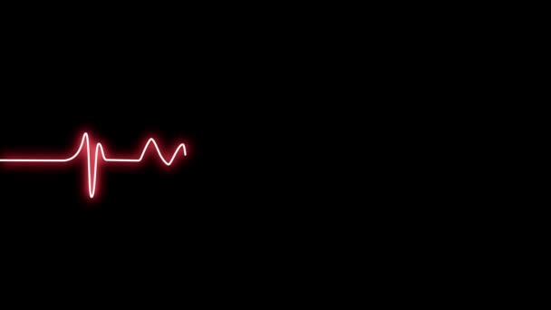 4k renkli kalp çizgisi neon ekran aşk işareti renkli soyut arkaplan 4k neon işareti — Stok video