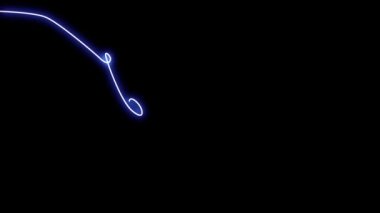 Canlandırılmış kelebek neon elementleri efekti, alfa kanallı açık neon siyah arkaplan