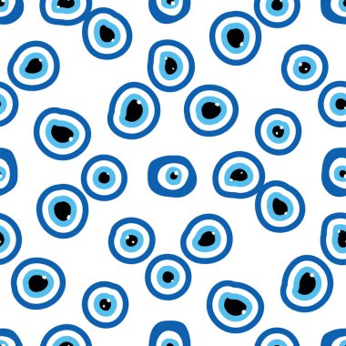 Kem gözlü Türk boncuklu kusursuz desen. İyi şanslar. Türk fayansı. Duvar kağıtları, şablon dolguları, tekstil için doğulu sedir tasarımı