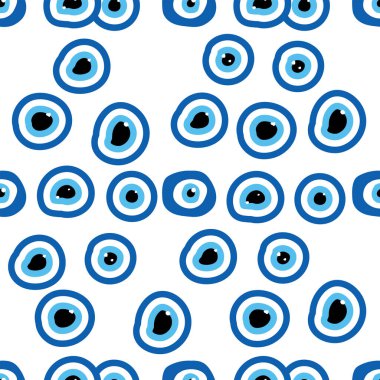 Kem gözlü Türk boncuklu kusursuz desen. İyi şanslar. Türk fayansı. Duvar kağıtları, şablon dolguları, tekstil için doğulu sedir tasarımı