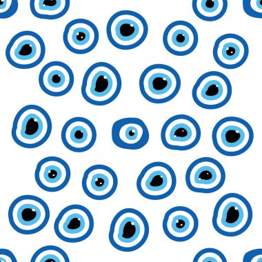 Kem gözlü Türk boncuklu kusursuz desen. İyi şanslar. Türk fayansı. Duvar kağıtları, şablon dolguları, tekstil için doğulu sedir tasarımı