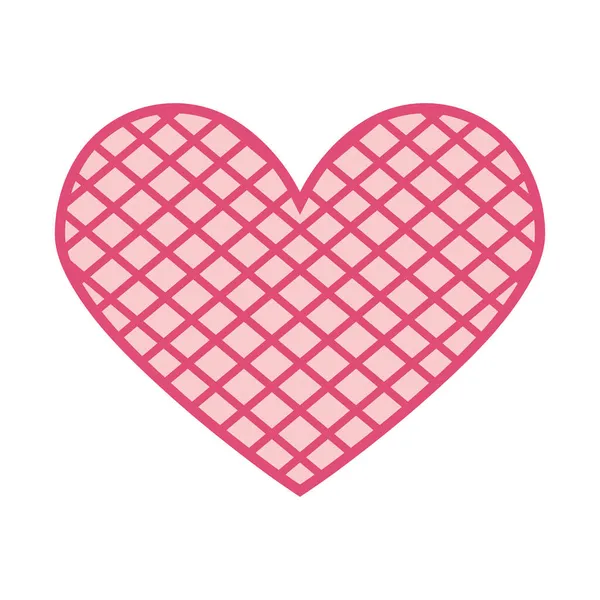Sevgililer Günü Tebrik Kartı Süslü Kalp Şekilli Dekorasyon Dantelli Dantelli — Stok Vektör