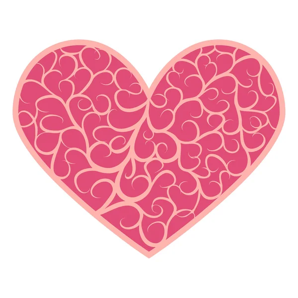 Valentinsdag Lykønskningskort Ornamental Hjerteformet Dekoration Cutout Lacy Udsmykkede Hjerte Laserskærende – Stock-vektor