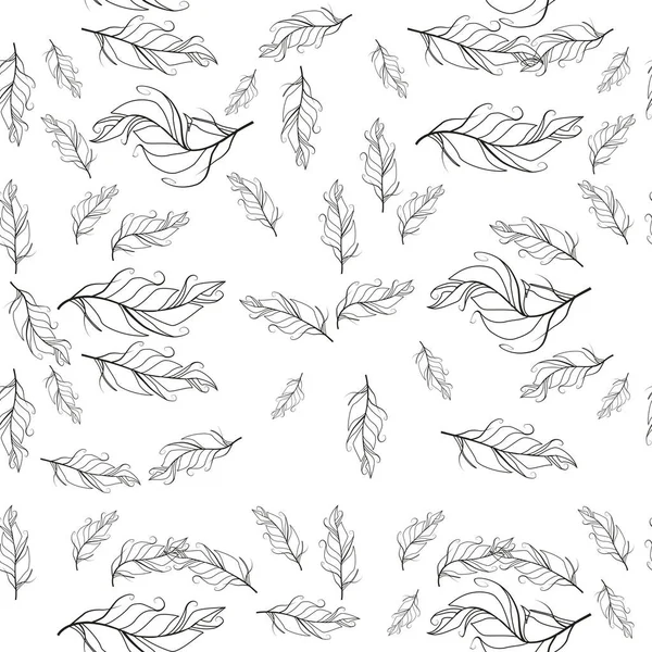 Motif Plume Sans Couture Couleur Pastel Fond Sans Couture Avec — Image vectorielle