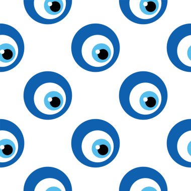 Kem gözlü Türk boncuklu kusursuz desen. İyi şanslar. Türk fayansı. Duvar kağıtları, şablon dolguları, tekstil için doğulu sedir tasarımı