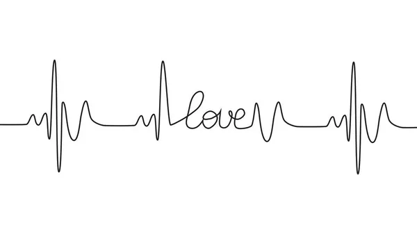 Любовь Написания Сердцебиение Дизайн Позитивный Мотивационный Оптимист Любовь Сердца — стоковый вектор