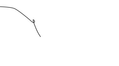 Kelebek logo veya dekoratif eleman için beyaz arka plan yalıtılmış bir sürekli çizgi çizim elemanı. tek satır sanat