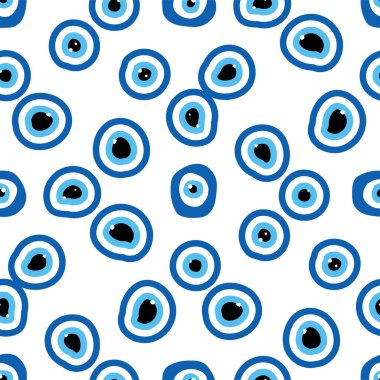 Kem gözlü Türk boncuklu kusursuz desen. İyi şanslar. Türk fayansı. Duvar kağıtları, şablon dolguları, tekstil için doğulu sedir tasarımı