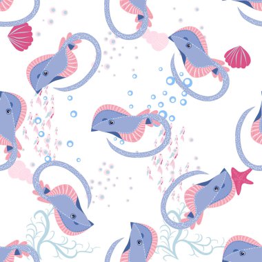 Batomorphi deniz yaşamı, balıklar, hayvanlar parlak, kusursuz desenler. Deniz yolculuğu, hayvanlarla şnorkelle yüzme, tropik balıklar.