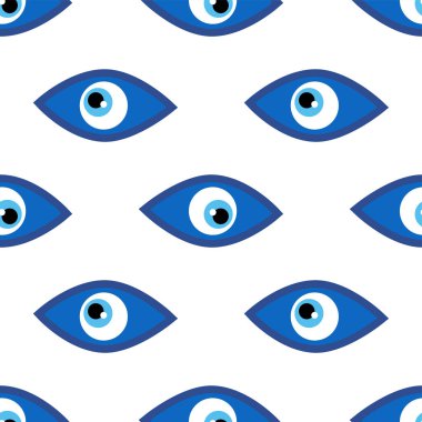 Kem gözlü Türk boncuklu kusursuz desen. İyi şanslar. Türk fayansı. Duvar kağıtları, şablon dolguları, tekstil için doğulu sedir tasarımı