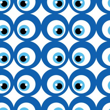 Kem gözlü Türk boncuklu kusursuz desen. İyi şanslar. Türk fayansı. Duvar kağıtları, şablon dolguları, tekstil için doğulu sedir tasarımı