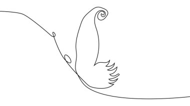 Sürekli bir çizgi çiziyor. Uçan kelebek logosu. Siyah beyaz çizim. Kavram logosu, kart, afiş, poster