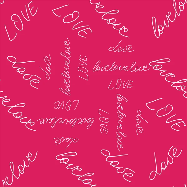 Love You Hearts Elegant Seamless Pattern Romantic Pattern Wallpaper Textiles — Stock Vector