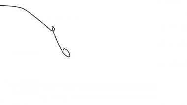 Kelebek logo veya dekoratif eleman için beyaz arka plan yalıtılmış bir sürekli çizgi çizim elemanı. tek satır sanat