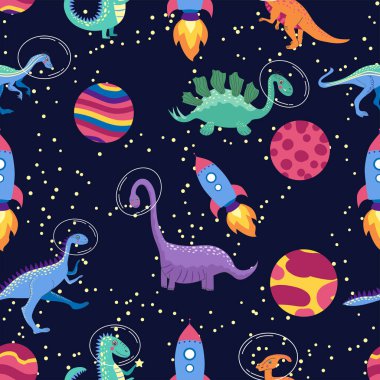 Dino 'nun uzayda kusursuz bir düzeni var. Şirin ejderha karakterleri, yıldızları ve gezegenleri olan gezgin dinozor galaksileri. Çocuk çizgi film geçmişi.