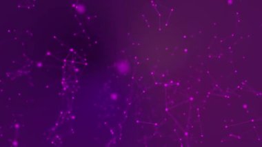 Mavi fantezi teknolojisi, mühendislik ve bilimsel hareket arkaplanı parçacıklar ve pleksus bağlantılı organik hareketler