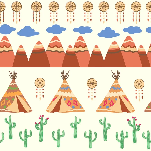 Çadır deseni. Wigwam Kızılderili yaz çadırı çizimi. Hint arkaplan deseni